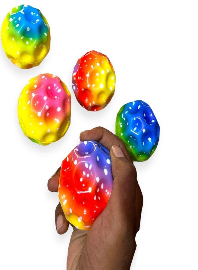 JNiL Polka Dot Rubber Bouncy Balls, Pack of 4, Multicolour - Image 2